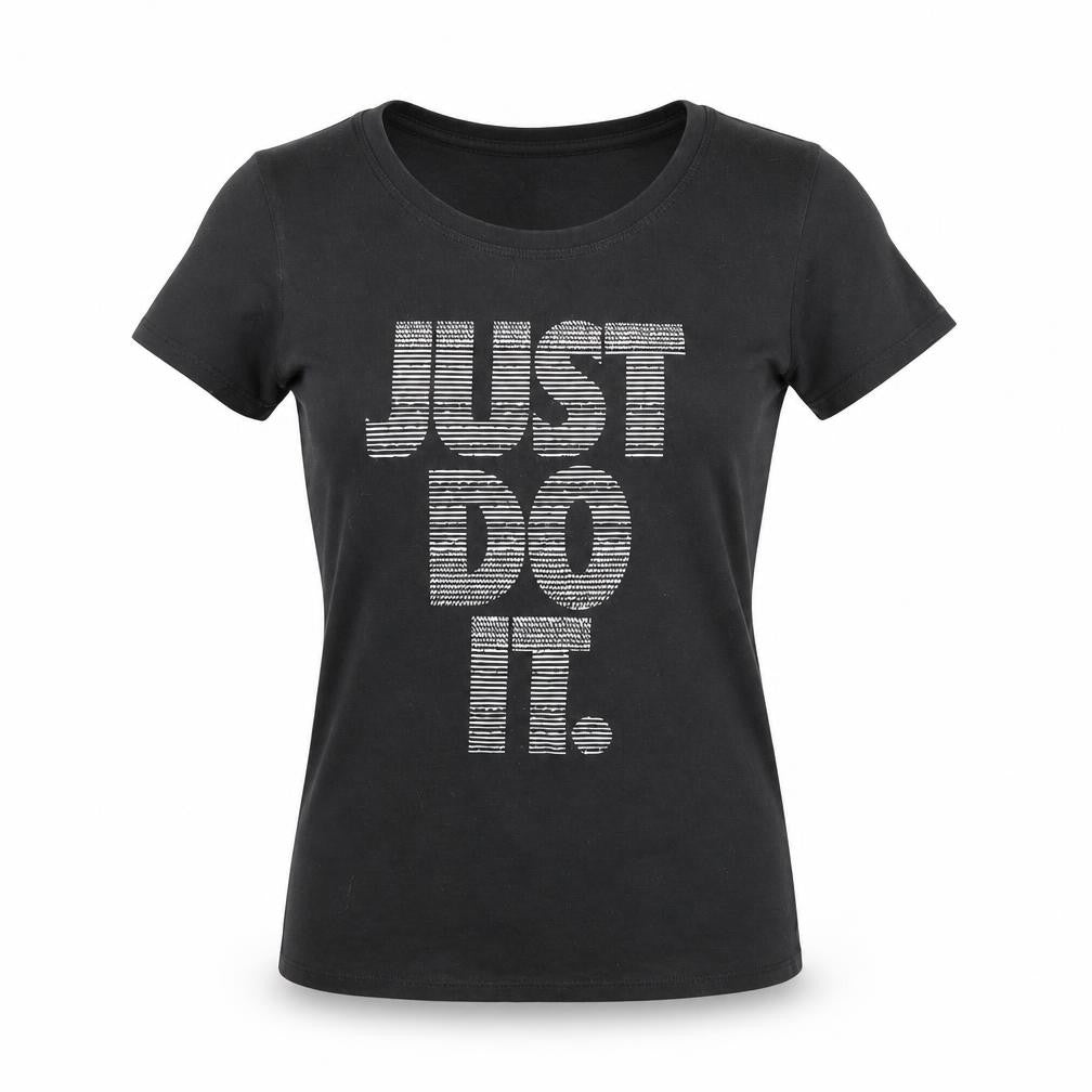 Front view of Nike Women's Black S Basic Crew Neck Athletic T-Shirt