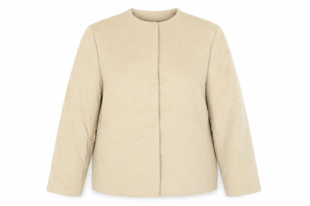 Front view of Marks & Spencer Women's Beige Jacket, size 16