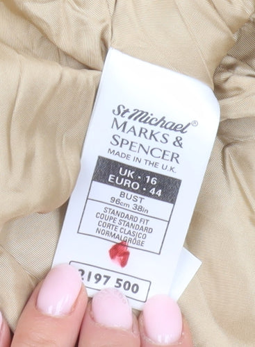 Marks and Spencer Women's Beige Jacket Size 16
