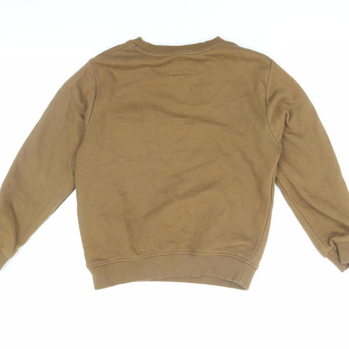 Threadboys Boys Brown Sweater 7-8 Years Crew Neck Pullover