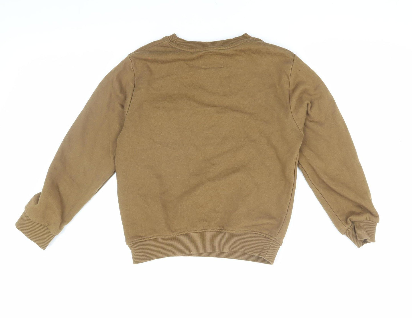 Threadboys Boys Brown Sweater 7-8 Years Crew Neck Pullover
