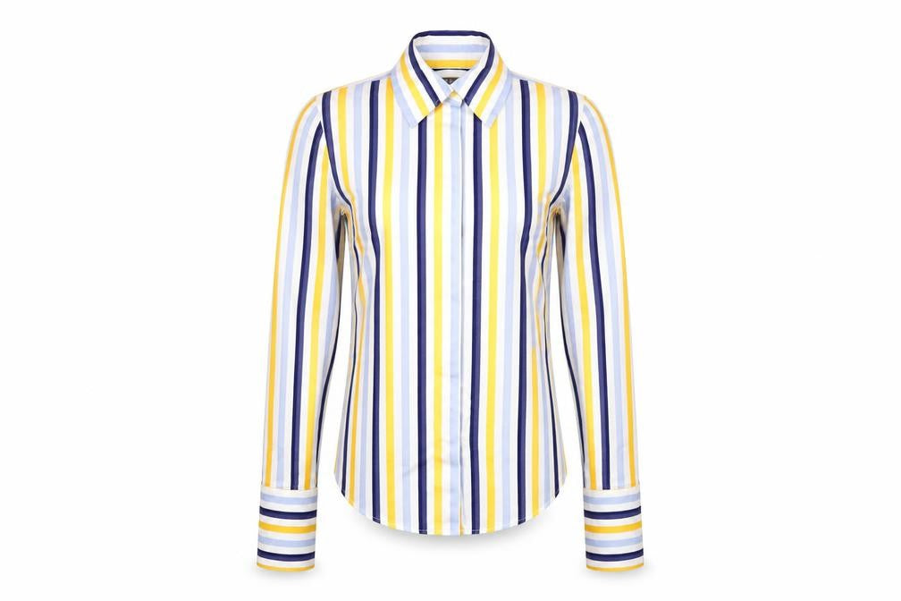 Front view of TM Lewin Women's Multicoloured Striped Shirt