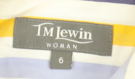 TM Lewin Women's Multicoloured Striped Shirt