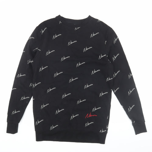 Nimes Men's Black Pullover Sweatshirt, Size S, Graphic Print