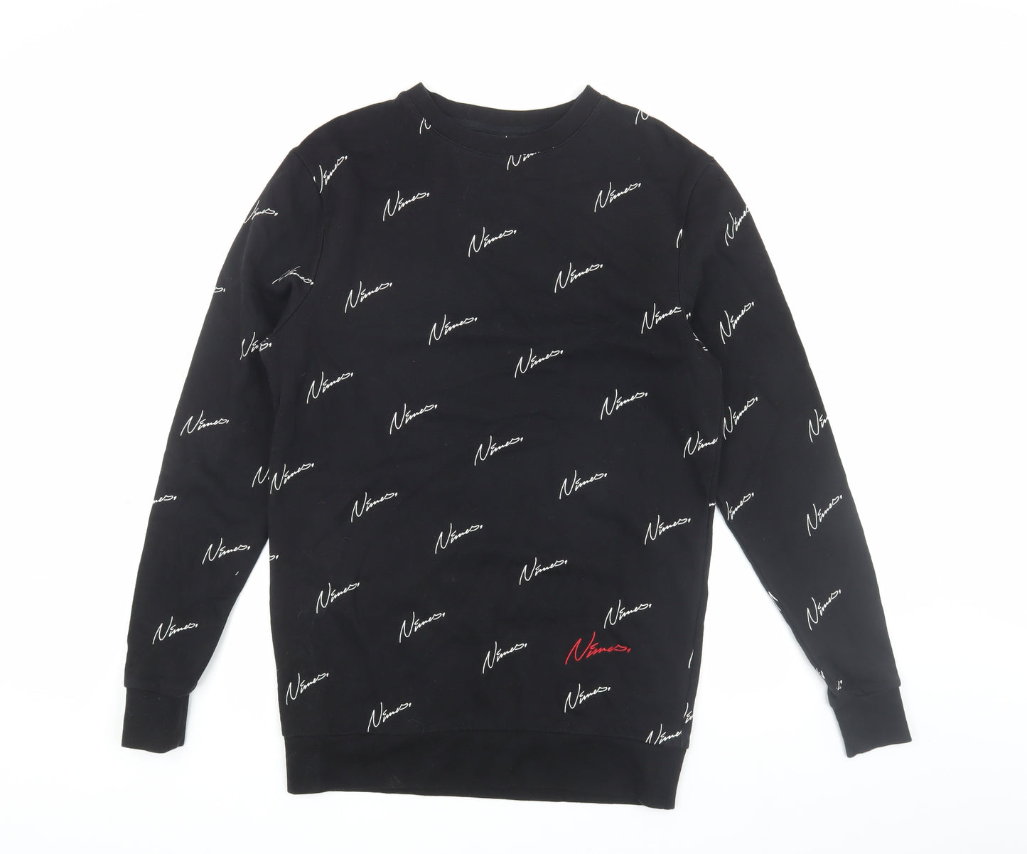 Nimes Men's Black Pullover Sweatshirt, Size S, Graphic Print