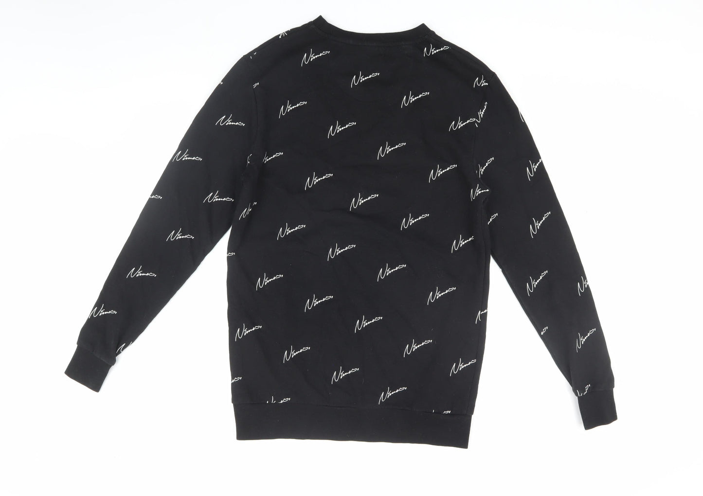 Nimes Men's Black Pullover Sweatshirt, Size S, Graphic Print