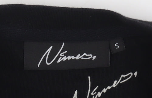 Nimes Men's Black Pullover Sweatshirt, Size S, Graphic Print