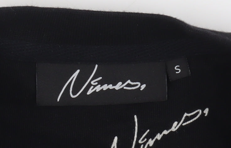 Nimes Men's Black Pullover Sweatshirt, Size S, Graphic Print