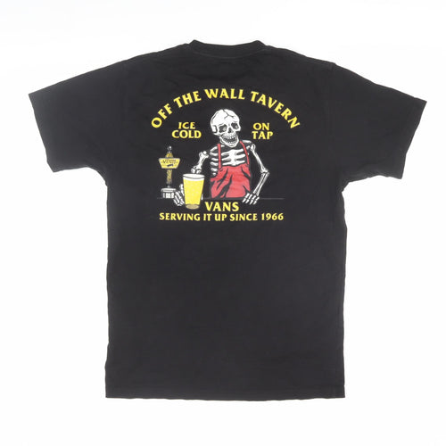 Vans Men's Black Graphic Print T-Shirt Size S