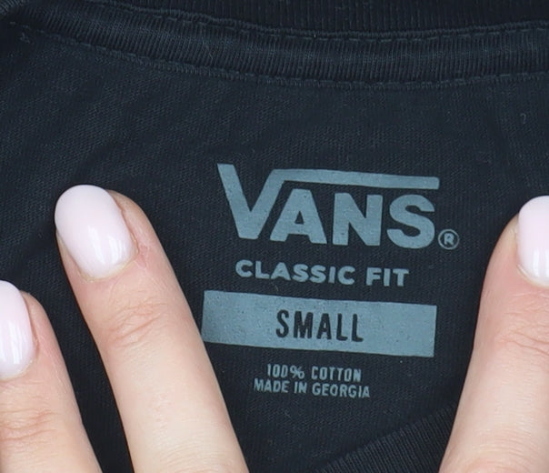 Vans Men's Black Graphic Print T-Shirt Size S