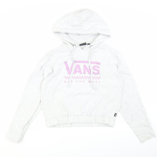 Vans Women's Grey Logo Pullover Hoodie, M Casual