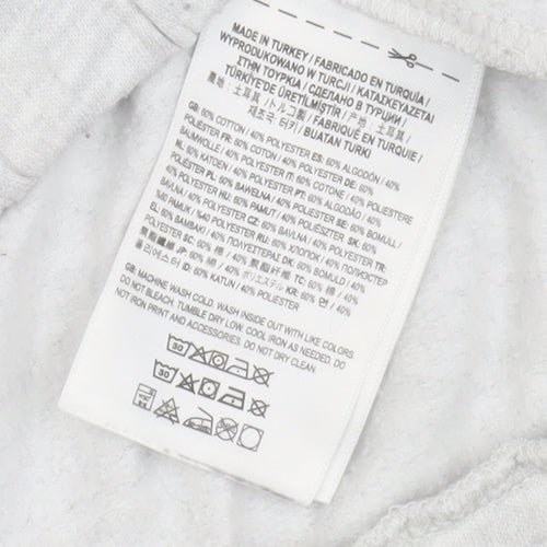 Vans Women's Grey Logo Pullover Hoodie, M Casual