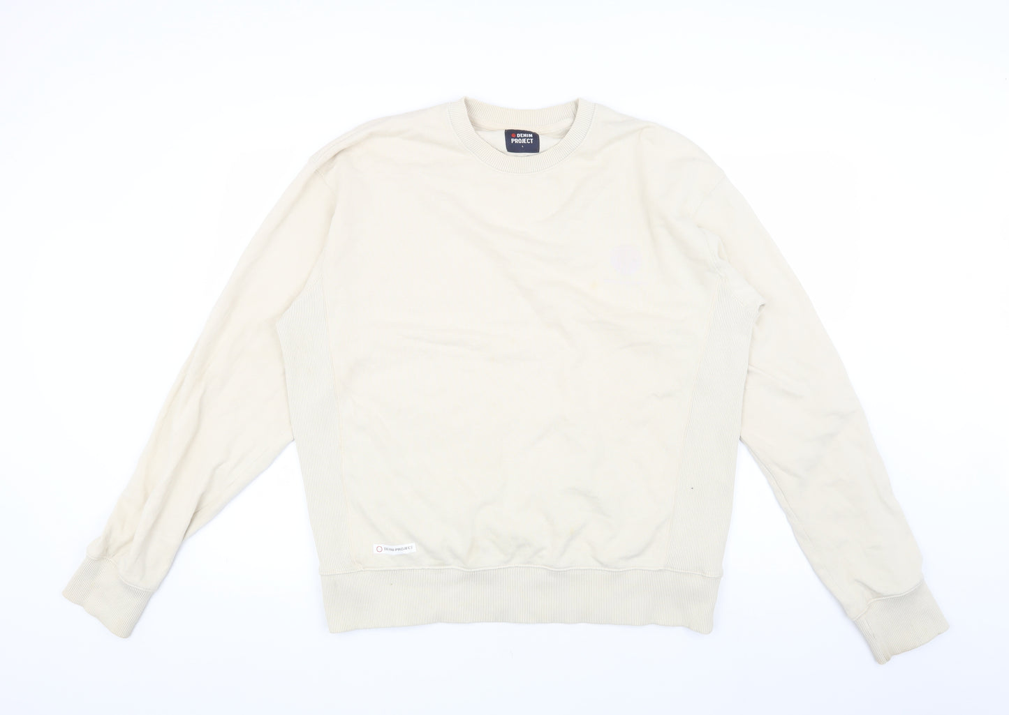 Denim Project Men's Ivory Sweatshirt Pullover L
