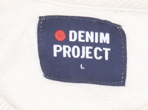 Denim Project Men's Ivory Sweatshirt Pullover L