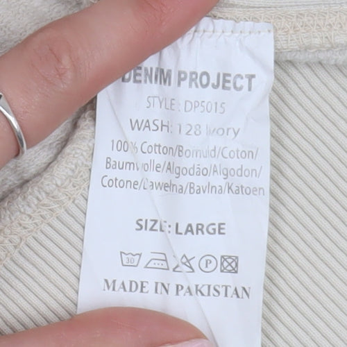 Denim Project Men's Ivory Sweatshirt Pullover L