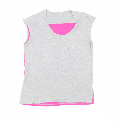 Gap Women's Grey Sleeveless Scoop Neck Tank Top, Size S