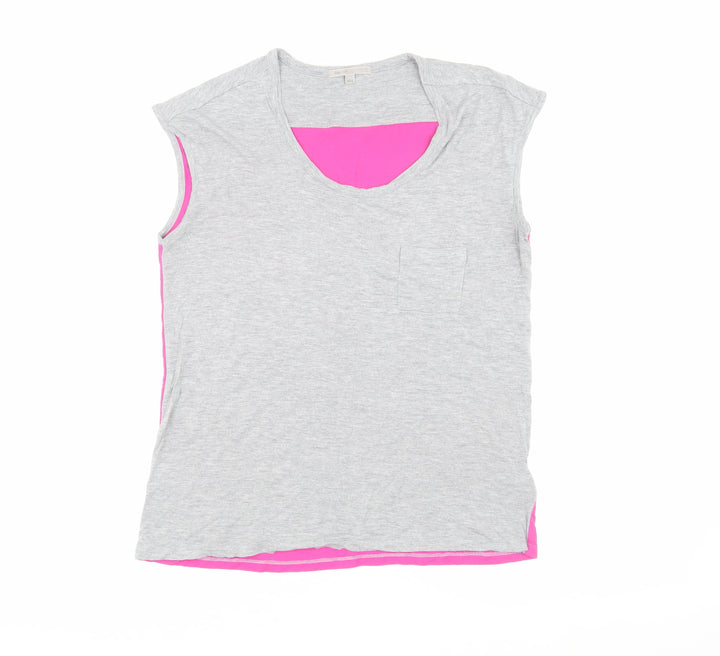 Gap Women's Grey Sleeveless Scoop Neck Tank Top, Size S