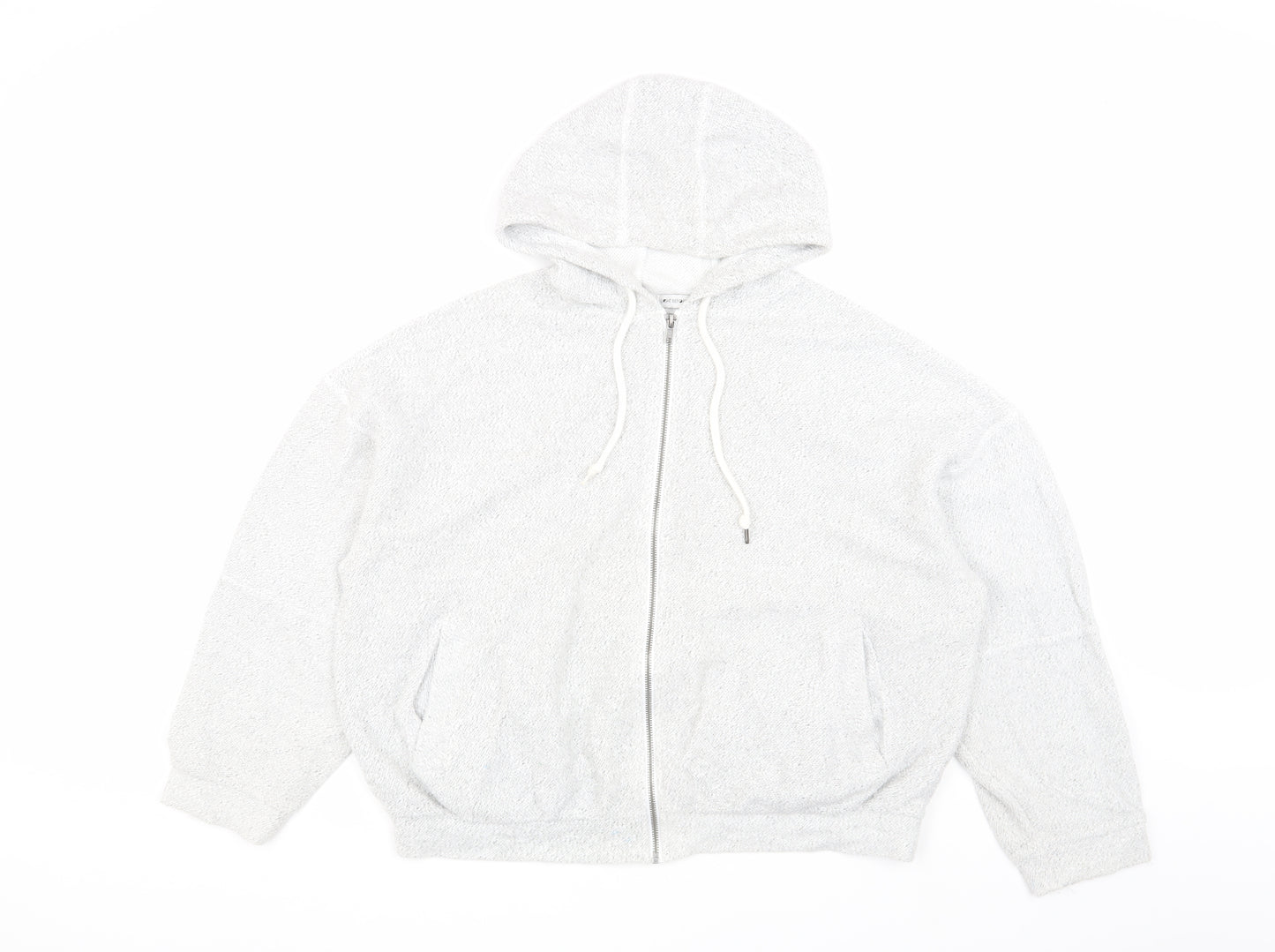 Light Before Dark Women's White Full Zip Hoodie L