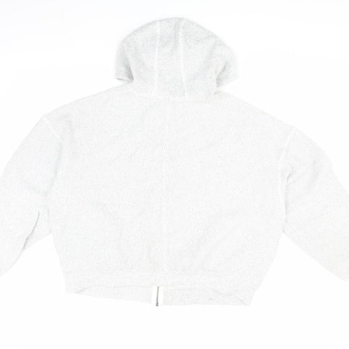 Light Before Dark Women's White Full Zip Hoodie L