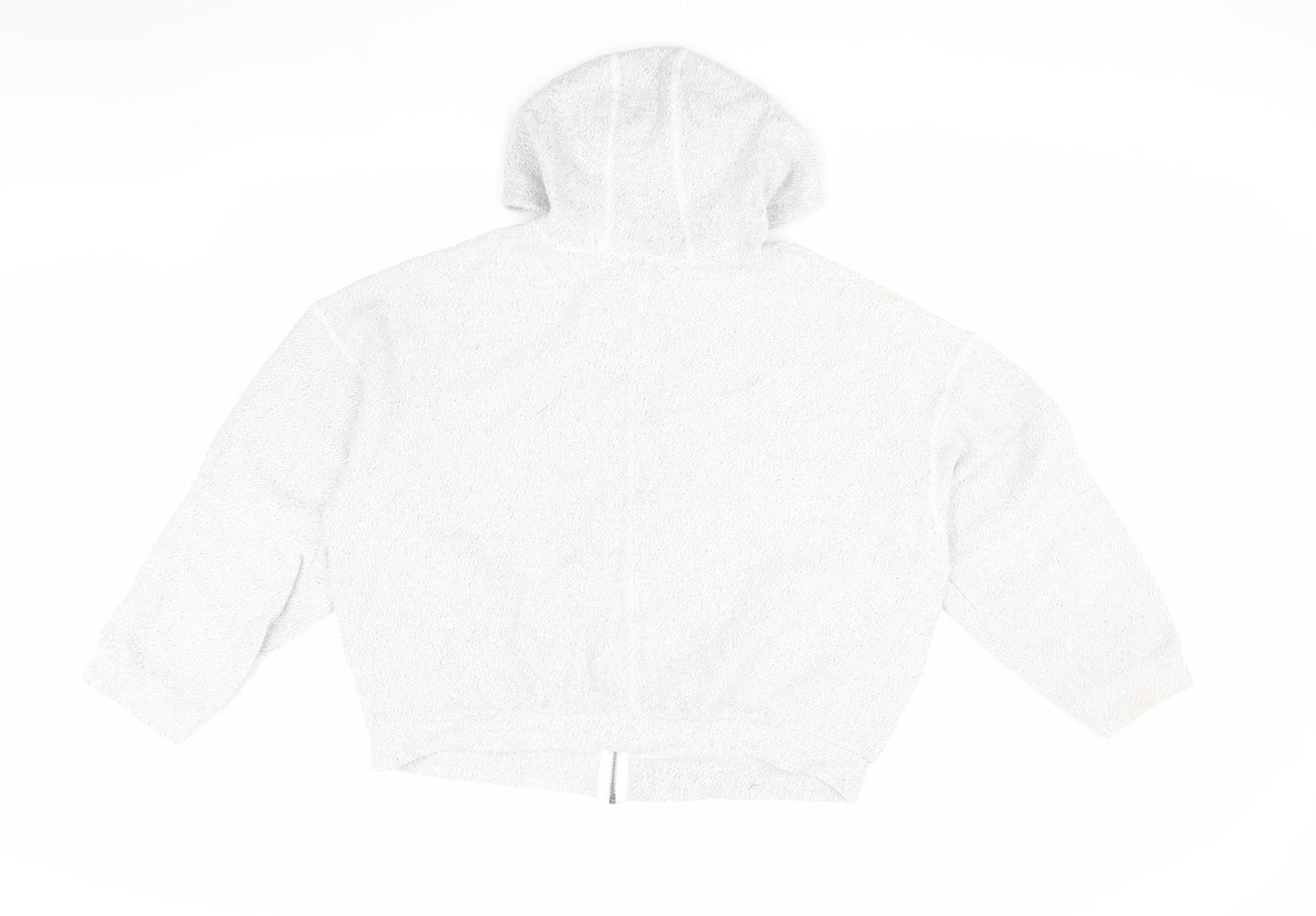 Light Before Dark Women's White Full Zip Hoodie L
