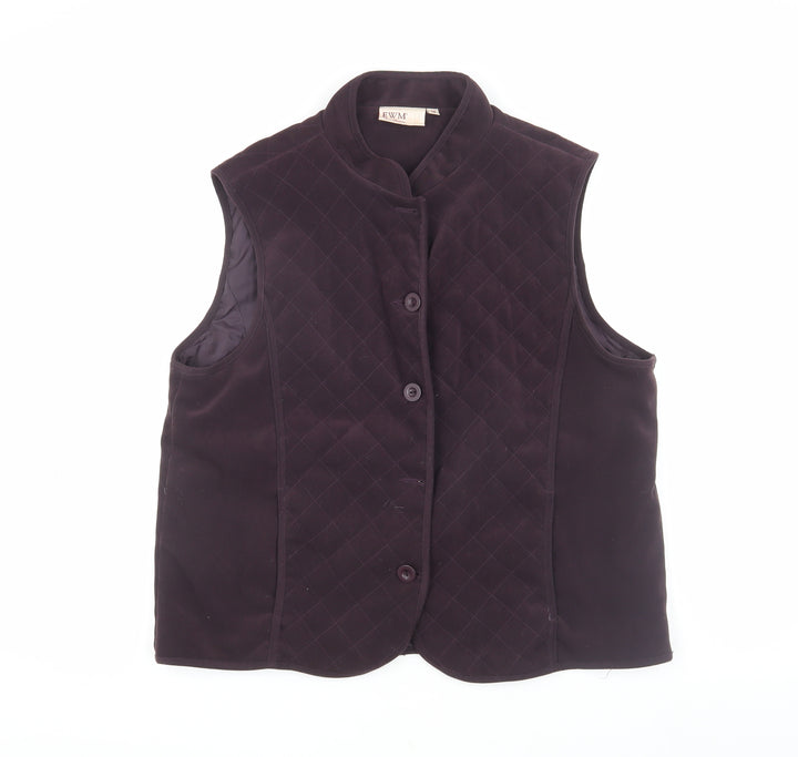 EWM Women's Black Quilted Sleeveless Waistcoat M