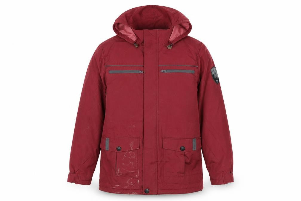 Front view of Atlas for Men Red Parka Jacket - Men's S