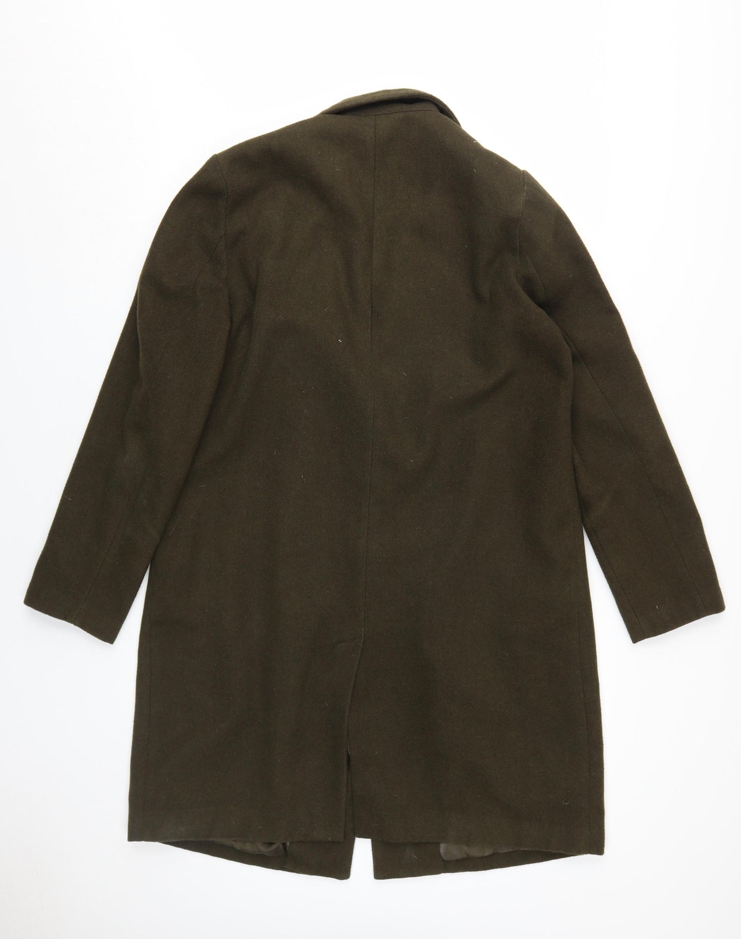 New Look Women's Green Long Overcoat Size 14