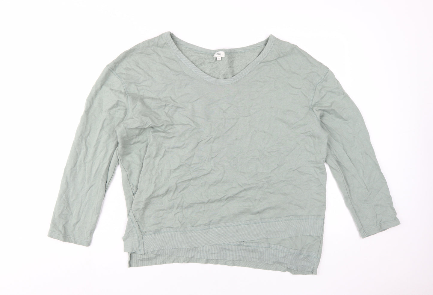 River Island Women's Green Basic T-Shirt, UK 16, 3/4 Sleeve