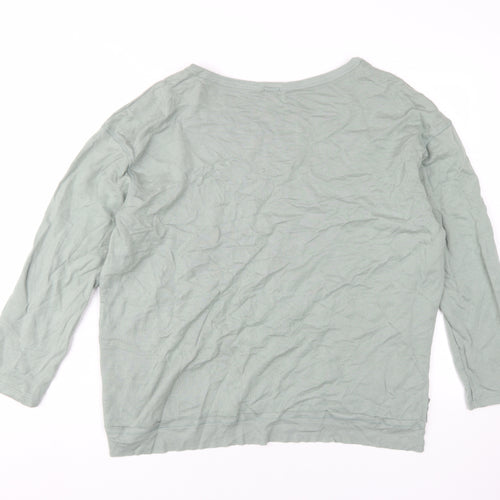 River Island Women's Green Basic T-Shirt, UK 16, 3/4 Sleeve