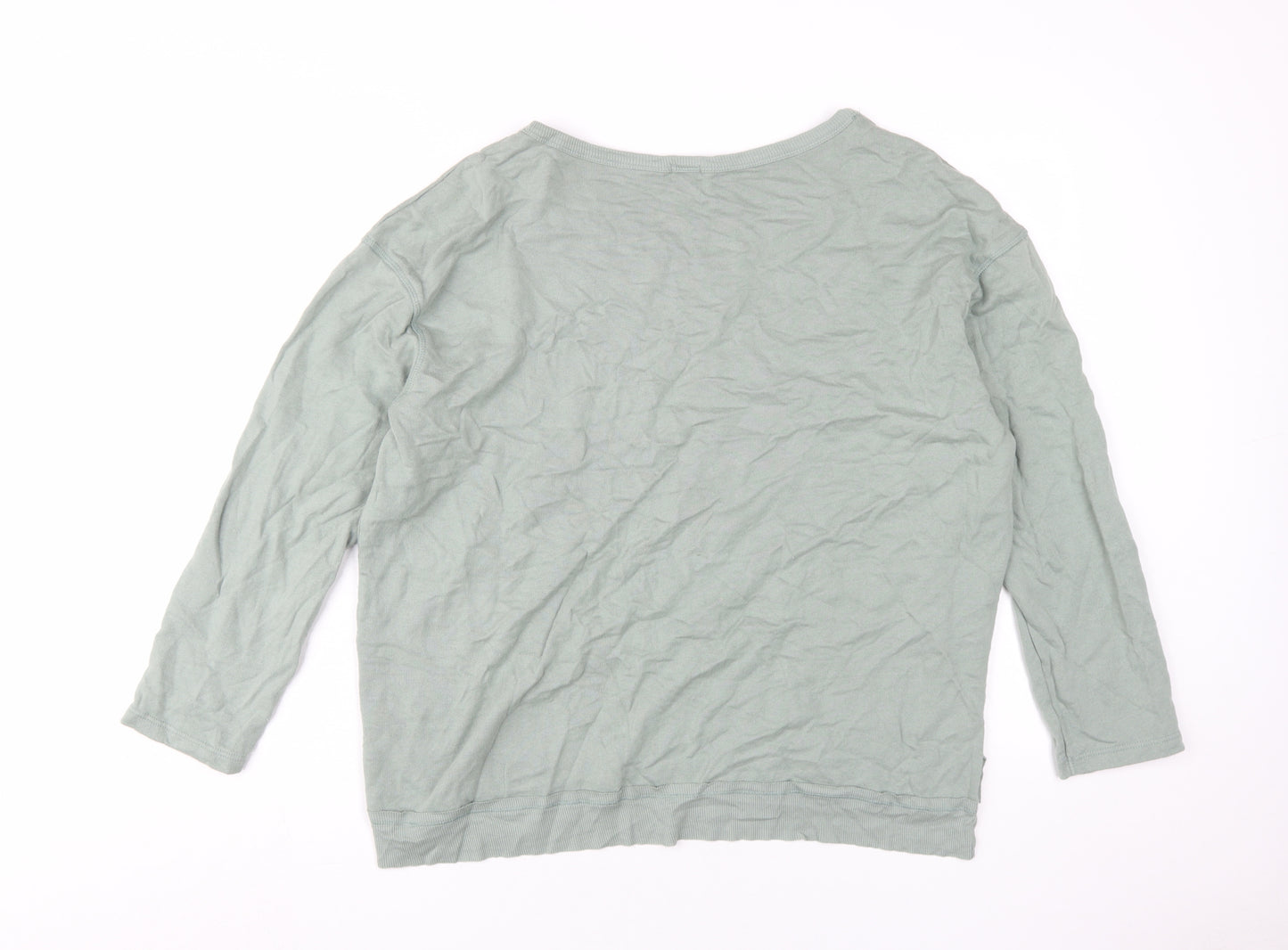 River Island Women's Green Basic T-Shirt, UK 16, 3/4 Sleeve