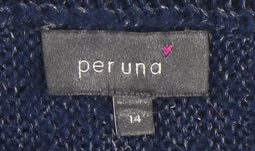 Marks and Spencer Women's Blue Pullover Jumper