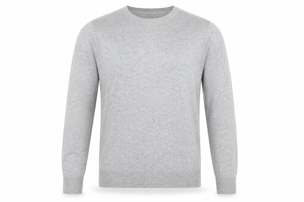 Front view of Label Lab Men's Grey Cotton Wool jumper M