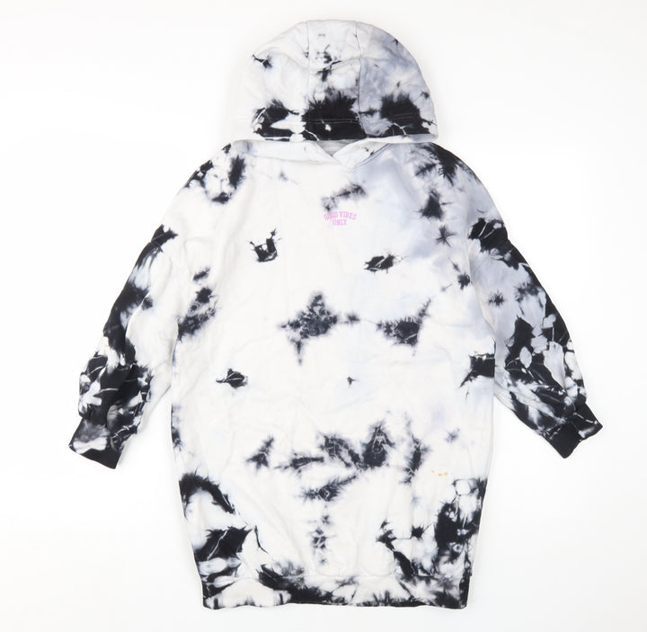 Next Girls Multicoloured Tie Dye Hoodie, 10 Years, Pullover Style