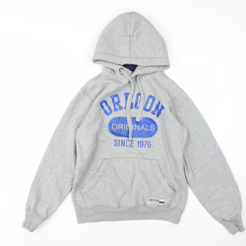 Oregon Men's Grey Pullover Hoodie - Small