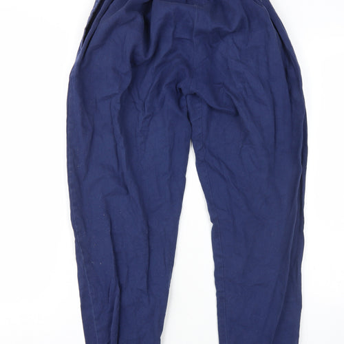 Lucy & Yak Women's Blue Tapered Trousers S
