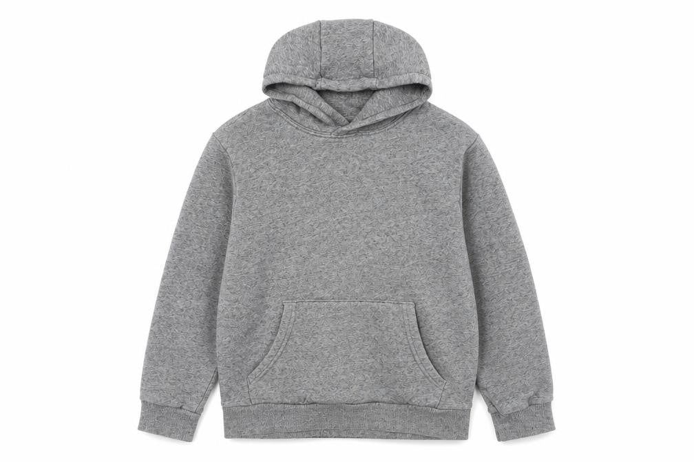 Front view of Marks & Spencer boys’ grey pullover hoodie 9-10 years