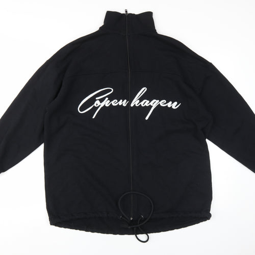 Zara Unisex Black Full Zip Sweatshirt S