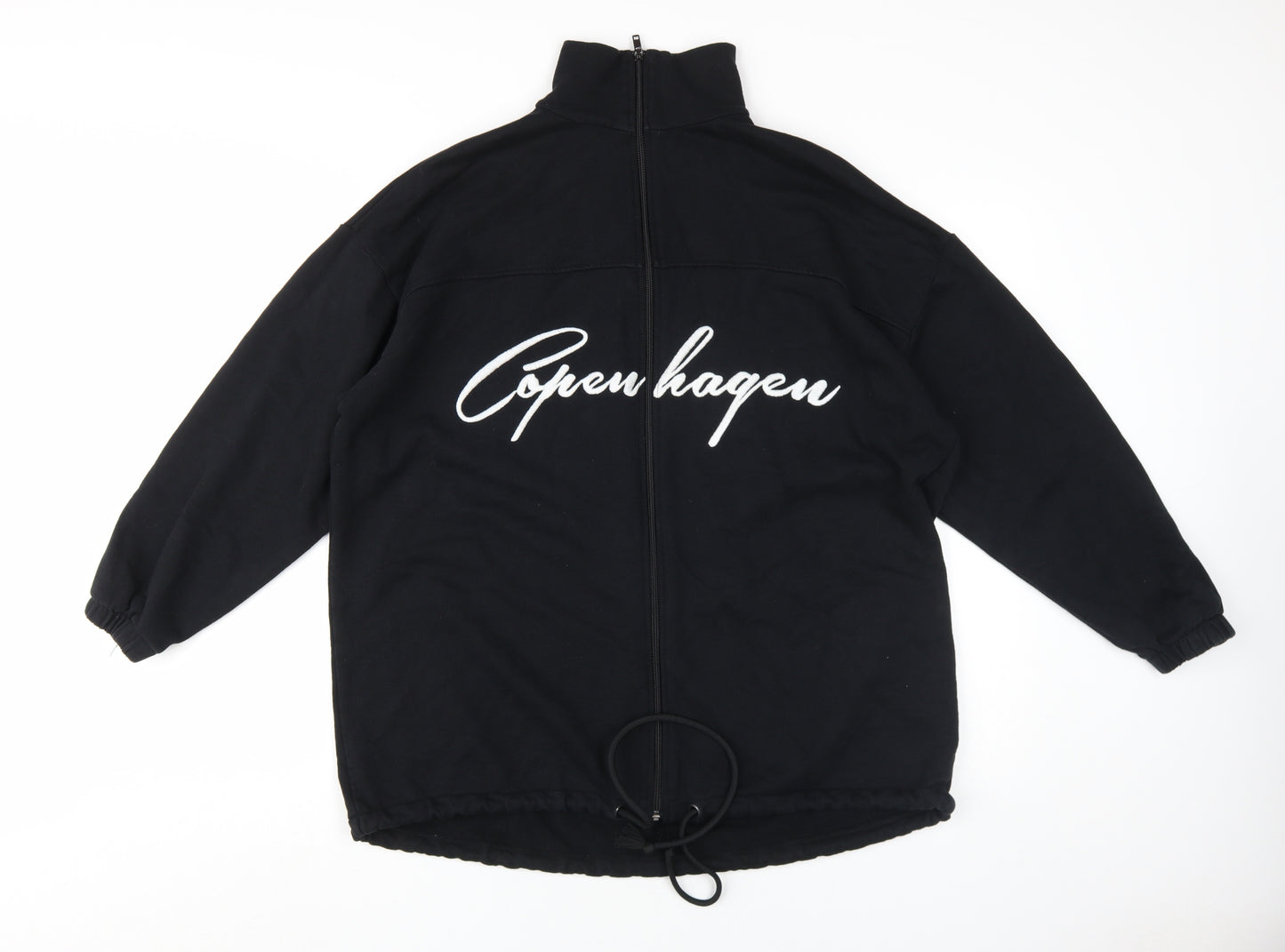 Zara Unisex Black Full Zip Sweatshirt S