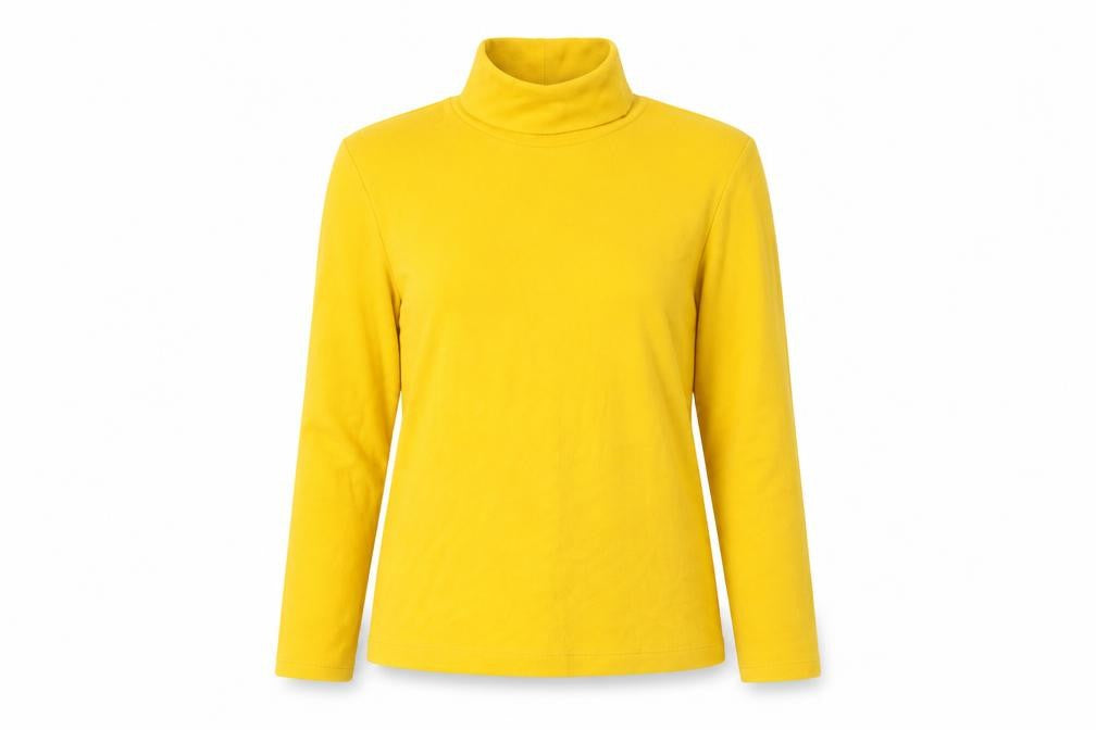 Front view of Uniqlo unisex yellow pullover sweatshirt m