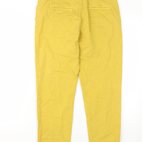 Marks and Spencer Women's Yellow Chino Trousers Size 12