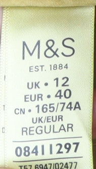 Marks and Spencer Women's Yellow Chino Trousers Size 12