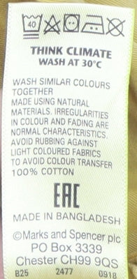 Marks and Spencer Women's Yellow Chino Trousers Size 12