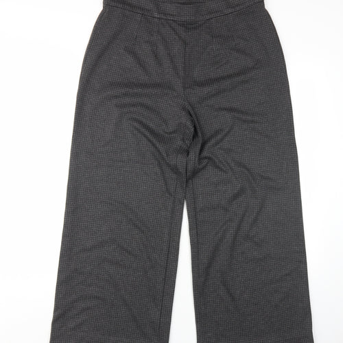 Marks and Spencer Women's Grey Wide-Leg Trousers Size 12