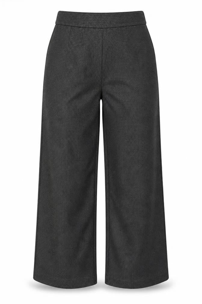 Front view of Marks & Spencer Women's Grey Wide-Leg Trousers, size 12