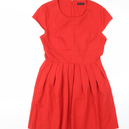 Miss Selfridge Women's Red A-Line Dress, Size 12