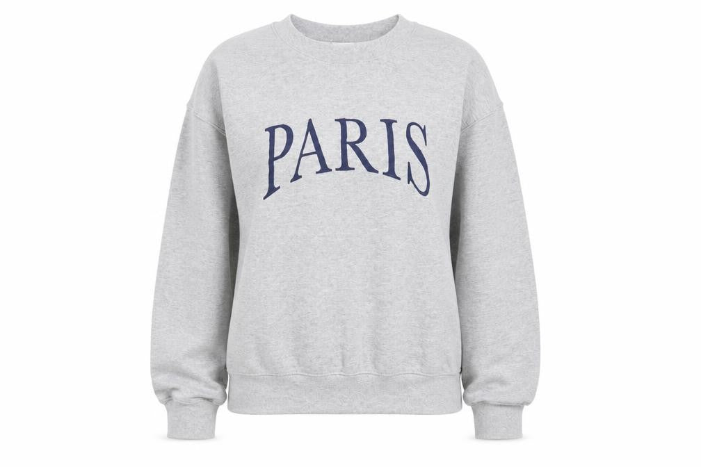 Front view of Topshop Women's Grey S Pullover Sweatshirt