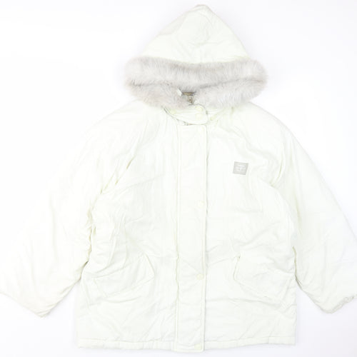 Finn Flare Women's White Size 12 Puffer Coat