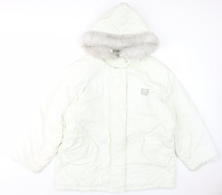 Finn Flare Women's White Size 12 Puffer Coat