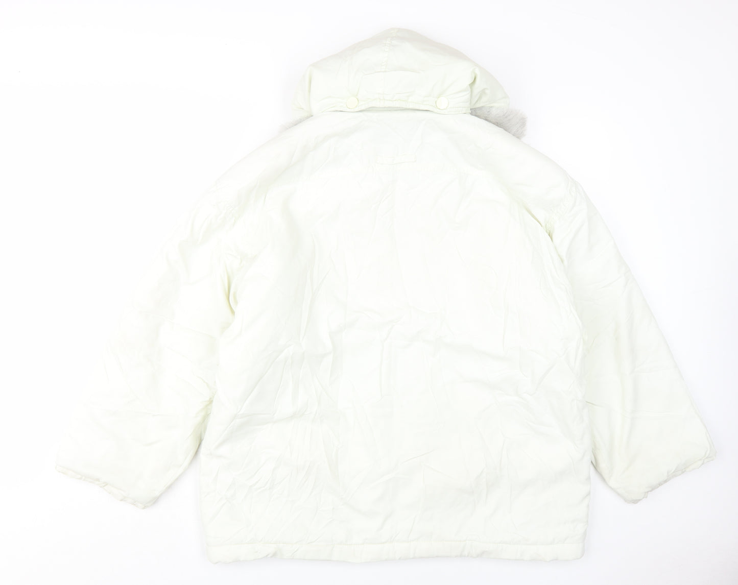 Finn Flare Women's White Size 12 Puffer Coat
