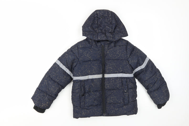 Lupilu Boys Blue Puffer Jacket 4-6 Years Hooded Winter Coat